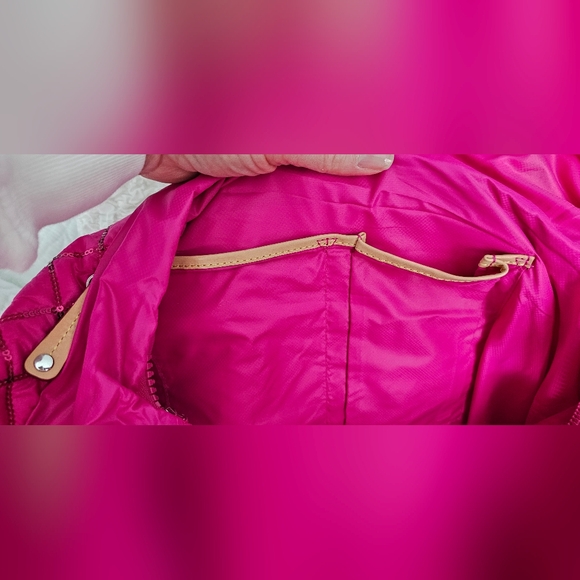 MZ Wallace Medium Metro Tote Deluxe In Fuschia Sequins NWOT - Picture 9 of 10